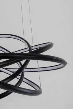 Hot KARE Design Lampa wisząca LED czarne okręgi aluminium Ø72 cm - KARE