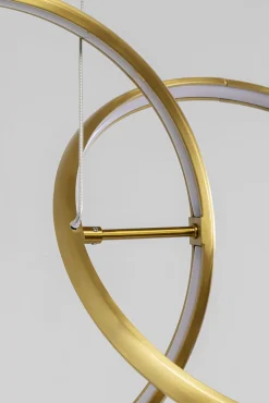 Online KARE Design Lampa wisząca LED złote okręgi aluminium 105 cm - KARE
