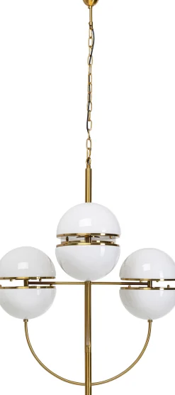 Hot KARE Design Lampa wisząca Leisha Bunch 76x100 cm biało-złota - KARE