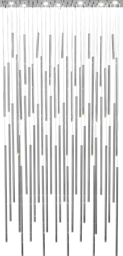 Fashion KARE Design Lampa wisząca Living Vegas Deluxe LED 154x320 cm srebrna - KARE