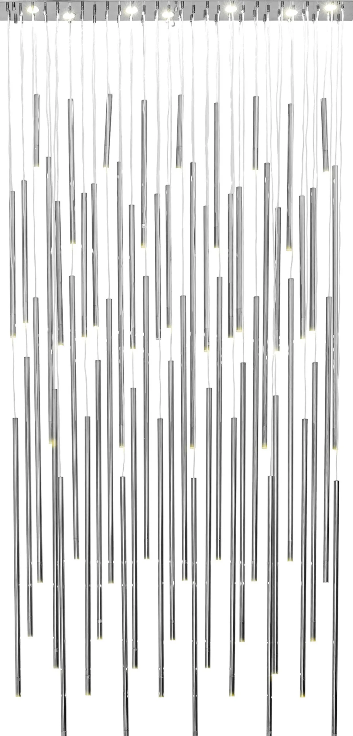 Fashion KARE Design Lampa wisząca Living Vegas Deluxe LED 154x320 cm srebrna - KARE