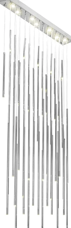 Fashion KARE Design Lampa wisząca Living Vegas Deluxe LED 154x320 cm srebrna - KARE