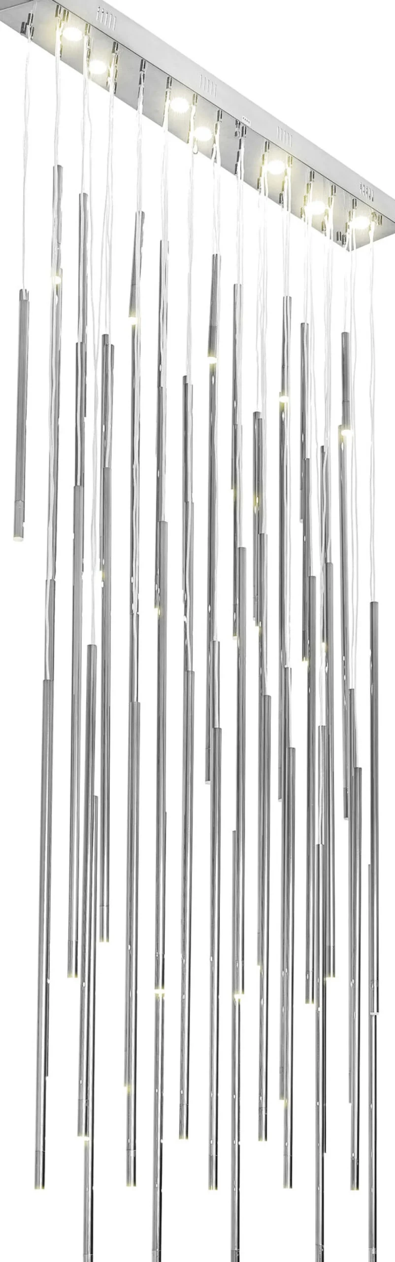 Fashion KARE Design Lampa wisząca Living Vegas Deluxe LED 154x320 cm srebrna - KARE