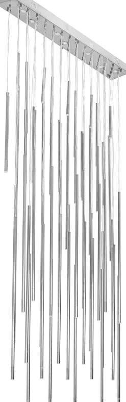 Fashion KARE Design Lampa wisząca Living Vegas Deluxe LED 154x320 cm srebrna - KARE