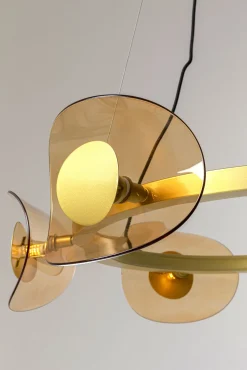 Fashion KARE Design Lampa wisząca Mariposa Ø81x150 cm złota - KARE