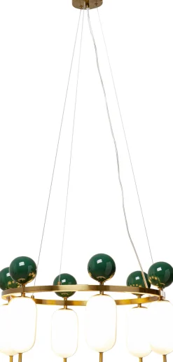 New KARE Design Lampa wisząca nowoczesna złota klosze szklane białe Ø68 cm - KARE