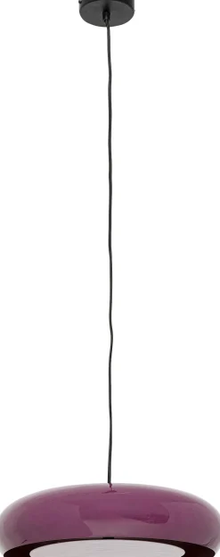 Sale KARE Design Lampa wisząca okrągła fioletowa stal emaliowana Ø38 cm - KARE