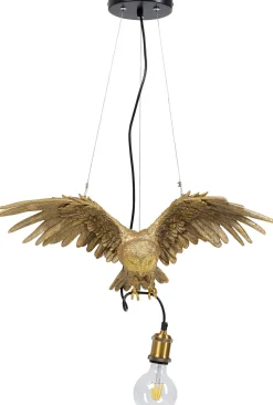 Clearance KARE Design Lampa wisząca Owl 57x28 cm złota - KARE