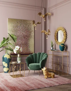 Clearance KARE Design Lampa wisząca Owl 57x28 cm złota - KARE