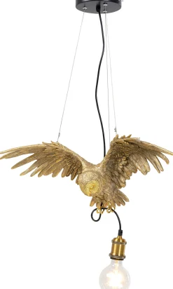 Clearance KARE Design Lampa wisząca Owl 57x28 cm złota - KARE