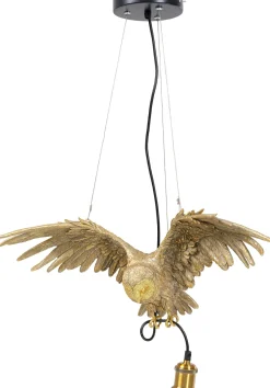 Clearance KARE Design Lampa wisząca Owl 57x28 cm złota - KARE