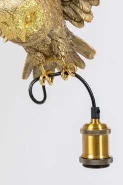Clearance KARE Design Lampa wisząca Owl 57x28 cm złota - KARE