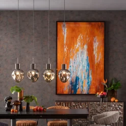 Discount KARE Design Lampa wisząca przydymiona 4L stal i szkło 110 cm - KARE