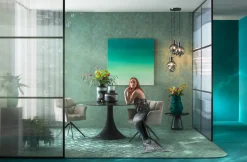 Best KARE Design Lampa wisząca przydymiona 3L stal i szkło Ø45x160 cm - KARE