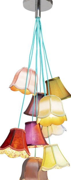 Best KARE Design Lampa wisząca Saloon Flowers 9L 60x110 cm kolorowa - KARE