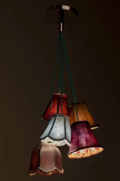 Best KARE Design Lampa wisząca Saloon Flowers 5L 45x110 cm kolorowa - KARE