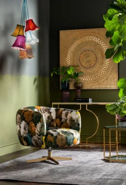 Best KARE Design Lampa wisząca Saloon Flowers 5L 45x110 cm kolorowa - KARE