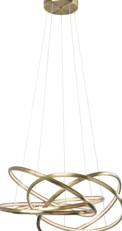 Discount KARE Design Lampa wisząca Saturn LED 75x150 cm złota - KARE