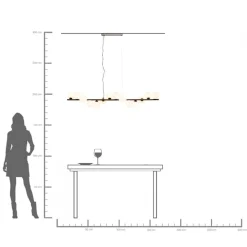 Outlet KARE Design Lampa wisząca Scala Balls Milky Black 150cm - KARE