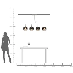 Online KARE Design Lampa wisząca Smoke Goblet Quattro Ø25cm - KARE