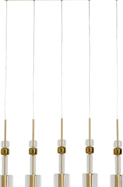 New KARE Design Lampa wisząca stal i szkło kolor transparentny i złoty 103x60 cm - KARE