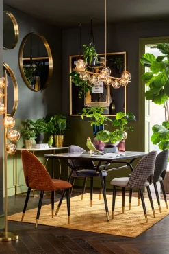 Sale KARE Design Lampa wisząca szklane klosze złota 155x138 cm - KARE