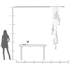 Fashion KARE Design Lampa wisząca Trapez 280 cm czarna - KARE