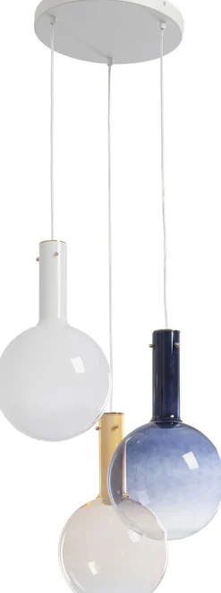 New KARE Design Lampa wisząca z 3 szklanymi kloszami w różnych kolorach Ø54 cm - KARE