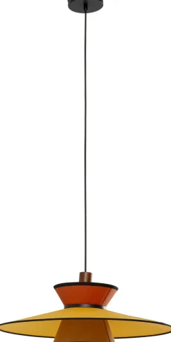 Fashion KARE Design Lampa wisząca z kolorowym kloszem podsufitka czarna Ø55 cm - KARE