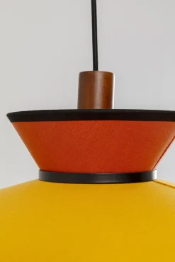 Fashion KARE Design Lampa wisząca z kolorowym kloszem podsufitka czarna Ø55 cm - KARE