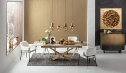 Discount KARE Design Lampa wisząca złota 4L stal i szkło 110 cm - KARE