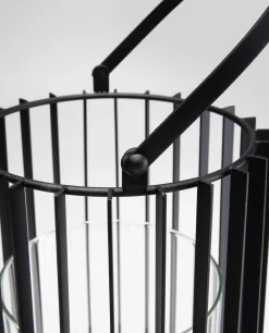 Online KARE Design Latarenka z uchwytem stalowa czarna Ø22x50 cm - KARE