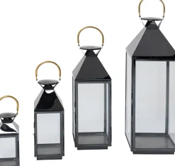 Sale KARE Design Latarenki Giardino (4-set) czarne - KARE