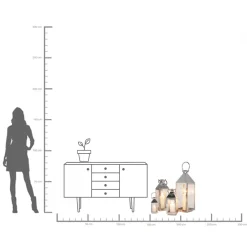 Fashion KARE Design Latarenki Giardino (4-set) srebrne - KARE