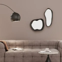 Discount KARE Design Lustro ścienne czarne loft asymetryczne 29x61 cm - KARE