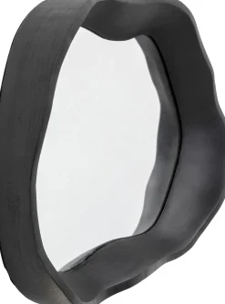 Discount KARE Design Lustro ścienne czarne loft asymetryczne 40x34 cm - KARE