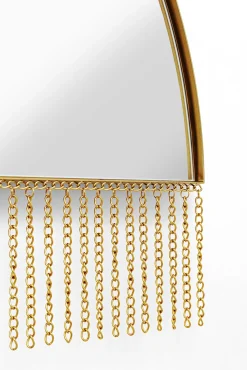 Clearance KARE Design Lustro ścienne nowoczesne rama złota 110x70 cm półkole - KARE