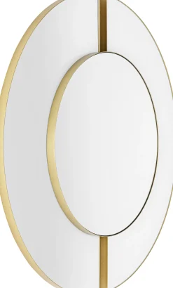 Best KARE Design Lustro ścienne ze złotą stalową ramą Ø100 cm - KARE