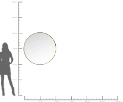 Clearance KARE Design Lustro Curve MO ∅100 cm mosiężne - KARE