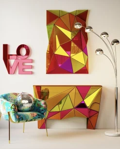 Sale KARE Design Lustro dekoracyjne nowoczesne kolorowe 80x120 cm - KARE