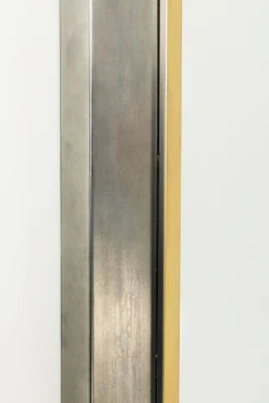 Sale KARE Design Lustro do salonu duże rama stalowa srebrno-złota postarzana 90x180 cm - KARE