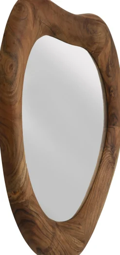 Hot KARE Design Lustro do salonu rama z drewna akacjowego brązowa 80x78 cm - KARE