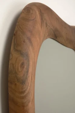 Hot KARE Design Lustro do salonu rama z drewna akacjowego brązowa 80x78 cm - KARE