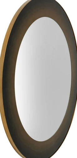 Discount KARE Design Lustro duże okrągłe czarno-złote Ø100 cm - KARE