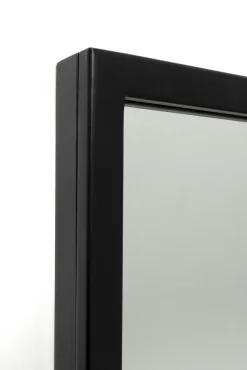 Discount KARE Design Lustro prostokątne czarne odwracalne rama stalowa 60x140 cm - KARE