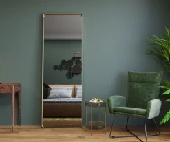 Hot KARE Design Lustro stojące Curve Rectangular 200x70 cm miedziane - KARE