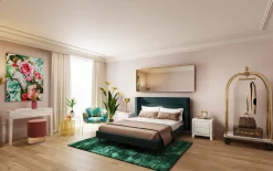 Clearance KARE Design Lustro stojące Curve Rectangular 200x70cm mosiężne - KARE