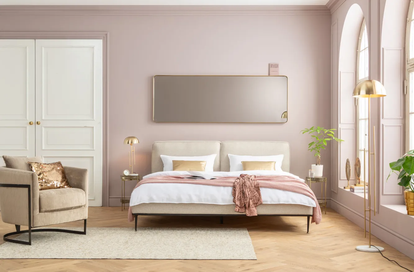 Clearance KARE Design Lustro stojące Curve Rectangular 200x70cm mosiężne - KARE