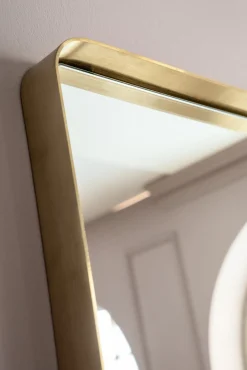 Clearance KARE Design Lustro stojące Curve Rectangular 200x70cm mosiężne - KARE