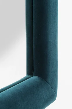 Best KARE Design Lustro Velvet Square 100x100 cm niebieskie - KARE